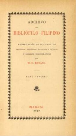 3.1897: Archivo del bibliófilo filipino