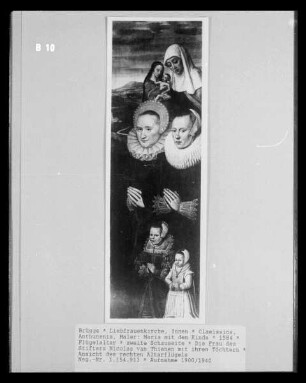Maria mit dem Kinde — Die Frau des Stifters Nicolas van Thienen mit ihren Töchtern