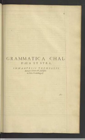 Grammatica chaldaea et syra