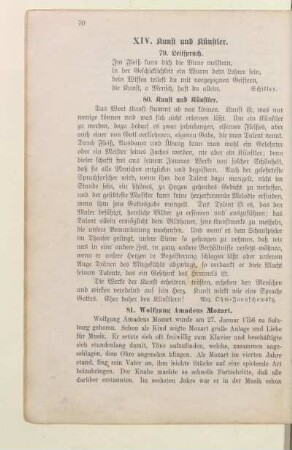 XIV. Kunst und Künstler
