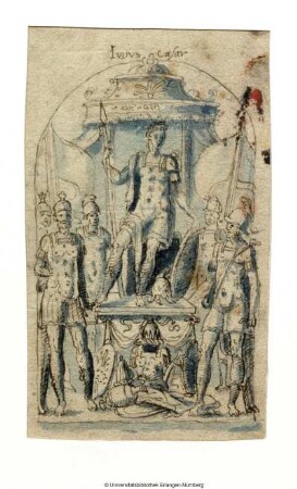 Julius Caesar thronend
