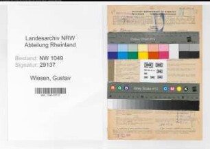 Entnazifizierung Gustav Wiesen , geb. 05.02.1897 (Kriminalsekretaer)
