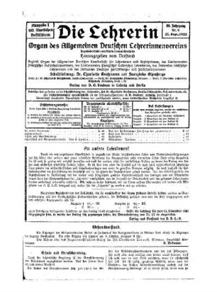 An unsere Leserinnen!