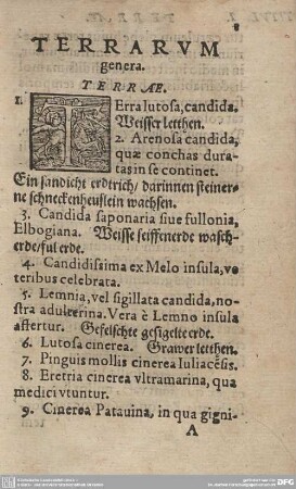TERRARUM genera.
