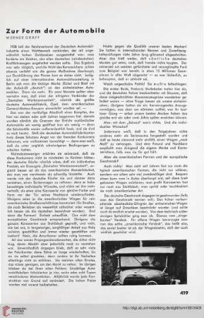 6: Zur Form der Automobile
