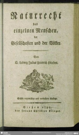 Naturrecht des einzelnen Menschen, der Gesellschaften und der Völker