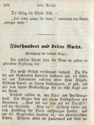 Fünfhundert und dritte Nacht