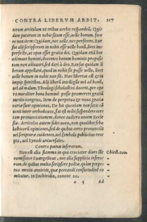 Contra poenas inferorum.