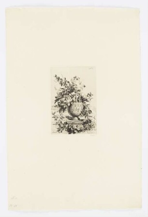 Blumen in griechischer Henkelvase, Blatt 2 der Folge "Blumenstudien und -kompositionen"