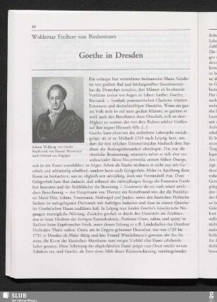 Goethe in Dresden