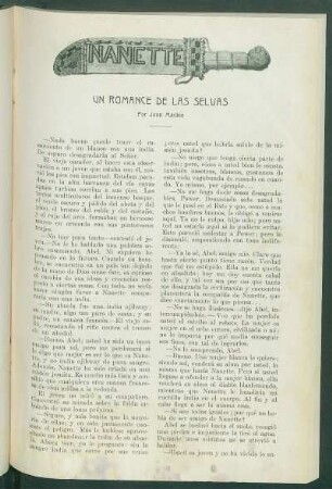Nanette : Un romance de las selvas