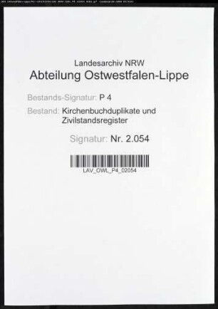 Kirchenbuchduplikate der evangelisch-reformierten Gemeinde (GHT 1864-1874). (Gemeinde: Altena, evangelisch-reformierte Gemeinde)