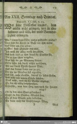 Am XXII. Sonntage nach Trinitat.