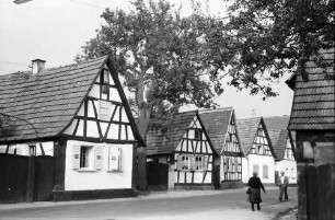 Wörth: Straße mit Fachwerkhäusern