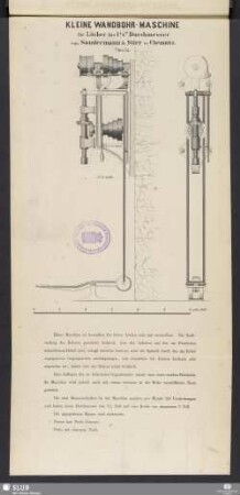 Kleine Wandbohr-Maschine für Löcher bis 1 1/4" Durchmesser : 1/10 n. Gr.