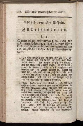 Acht und zwanzigster Abschnitt. Zuckersiederey.