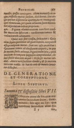 De Generatione Et Corruptione. Liber Septimus.
