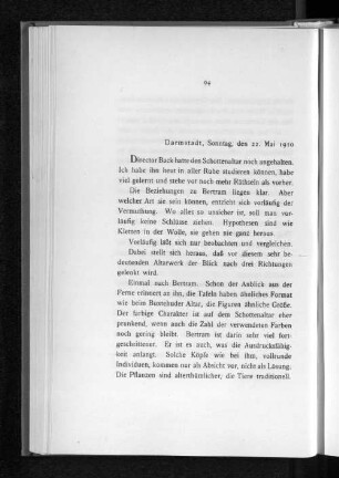 Darmstadt, Sonntag, den 22. Mai 1910