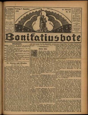 Ausgabe vom Sonntag, den 07. November 1926.