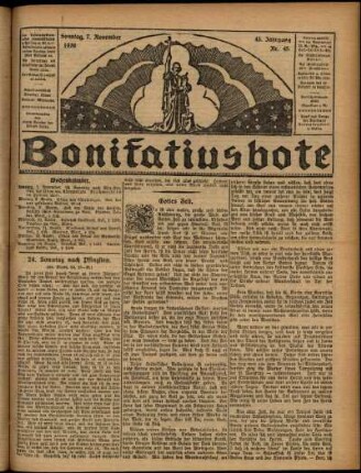 Ausgabe vom Sonntag, den 07. November 1926.