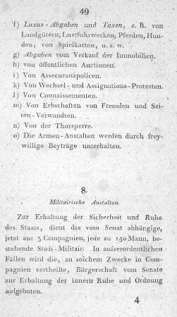8. Militairische Anstalten.