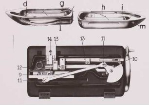 Nähmaschine, Lehrtafel, Seidel und Naumann, um 1900