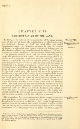 Chapter VIII. Administration of the land