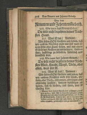 Von dem Neunten und Zehenten Geboth.