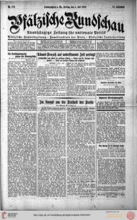 Pfälzische Rundschau, Ludwigshafen, 4.07.1930
