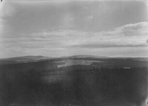 Panoramablick : Blick zu den Gipfeln des Klínovec und des Fichtelberges