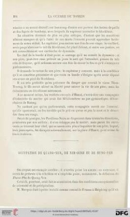 Occupation de Quang-Yen … Attaque d’Hai-Dzuong