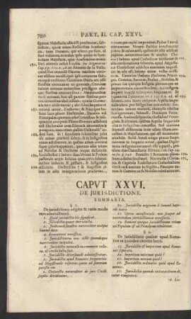 Caput XXVI. De Jurisdictione.