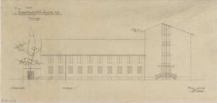 Gsaenger, Gustav; München, Linprunstr. 69 - 70; Verwaltungsgebäude - Berufsgenossenschaft für den Einzelhandel, Nordostseite (Ansicht)