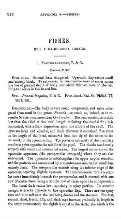 Fishes. By S. F. Baird and C. Girard