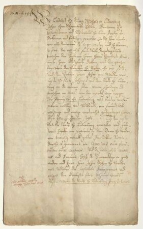 Abschrift zu UAa-3616