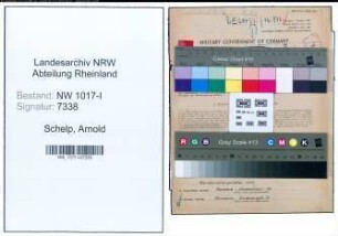 Entnazifizierung Arnold Schelp , geb. 23.06.1916 (Angestellter)