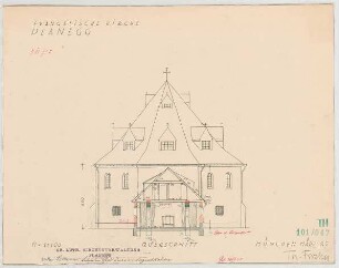 Fischer, Theodor; Planegg bei München (Bayern); Ev. Waldkirche - Querschnitt