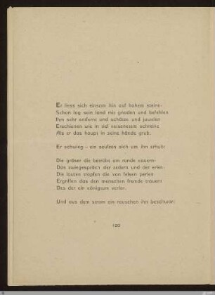 Er liess sich einsam hin auf hohem steine : [SW III: keine Sigle]; [SW III, S. 97/147]