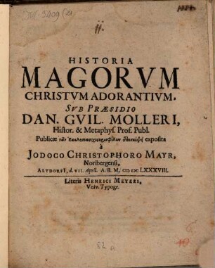 Historia magorum, Christum adorantium