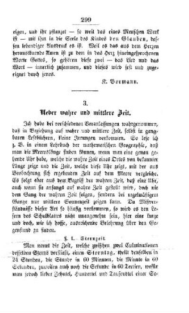 Ueber wahre und mittlere Zeit