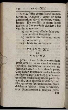 Caput XIV. De Somno.