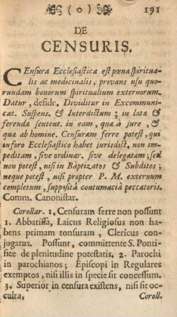 De censuris.
