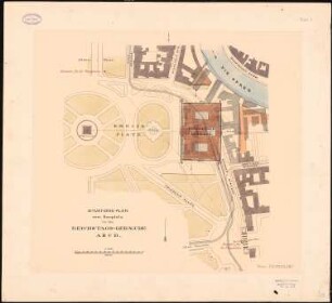 Reichstag, Berlin Zweiter Wettbewerb: Lageplan 1:1000