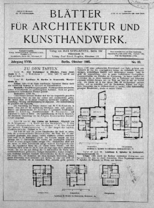 No. 10, Oktober 1905