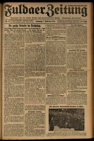 Ausgabe vom Samstag, den 07. Februar 1931.