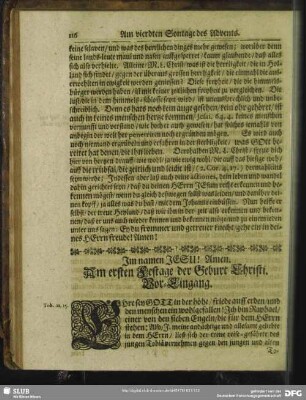 Am ersten Festage der Geburt Christi