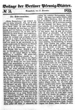 Beilage: No. 51, Sonnabend, den 17. December