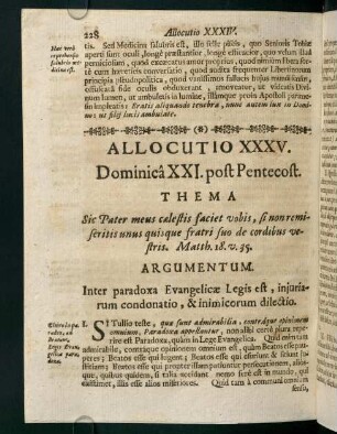 228-235, Allocutio XXXV.
