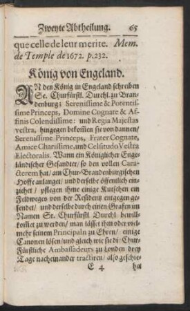 König von Engeland.