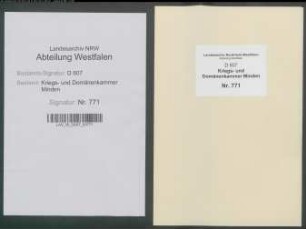 Amt Rahden - Vogtei Stemwederberg - Bauerschaft Westrup: Unterlagen der Revisionskommission - Band 1